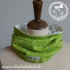 snood enfant vert et blanc